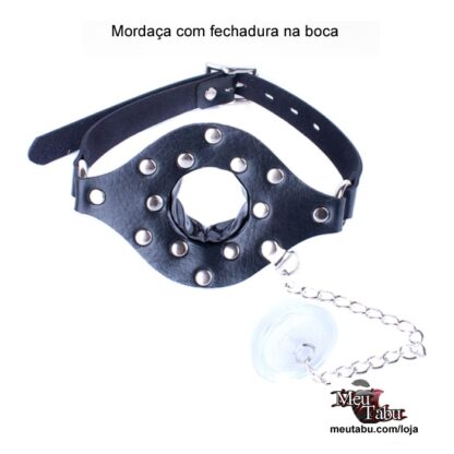 Mordaça com fechadura na boca meutabu.com