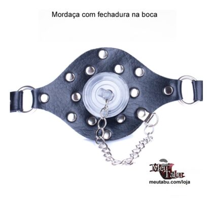 Mordaça com fechadura na boca meutabu.com