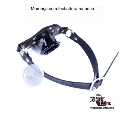 Mordaça com fechadura na boca meutabu.com