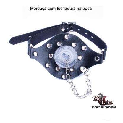 Mordaça com fechadura na boca meutabu.com