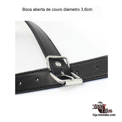 Boca aberta de couro rosa diametro 3,6cm meutabu.com