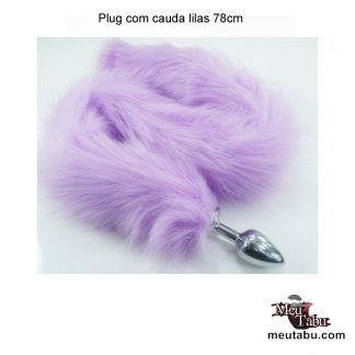 Plug com cauda lilas 78cm meutabu.com