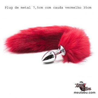 Plug de metal 7,5cm com cauda 35cm meutabu.com