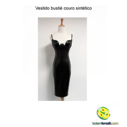 Vestido bustié couro sintético - Imagem 4