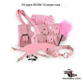 Kit jogos BDSM 10 peças rosa