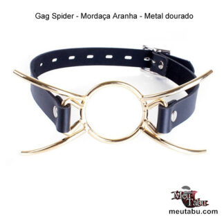 Gag Spider - Mordaça Aranha - Metal dourado