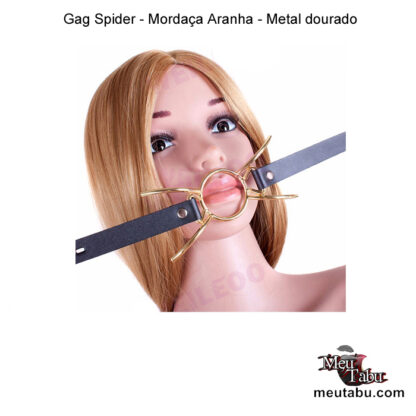 Gag Spider - Mordaça Aranha - Metal dourado