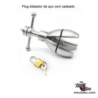 Plug dilatador de aço com cadeado meutabu