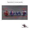 Plug de vidro 21 cm azul vermelho - Image 6