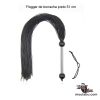 Flogger de borracha preto 51 cm