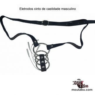 Eletrodos cinto de castidade masculino meutabu