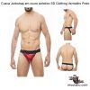 Cueca Jockstrap em couro sintetico SD Clothing Vermelho Preto