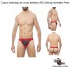 Cueca Jockstrap em couro sintetico SD Clothing Vermelho Preto - Image 2