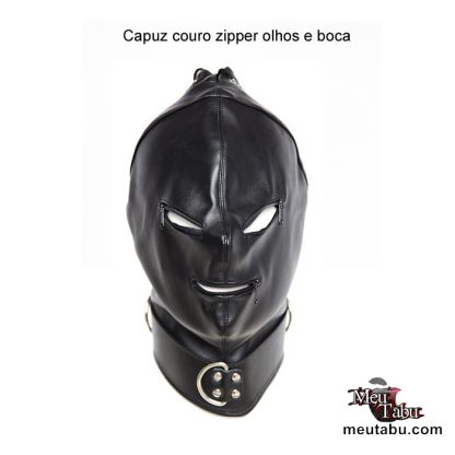 Capuz couro zipper olhos e boca meutabu.com