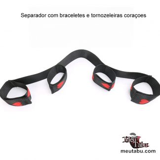 Separador com braceletes e tornozeleiras coraçoes meutabu.com