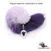 Plug de metal com cauda branco e violeta - Image 2