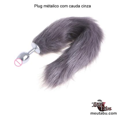 Plug métalico com cauda cinza meutabu.com