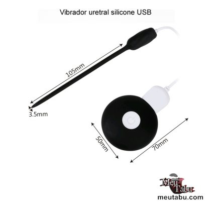 Vibrador uretral silicone USB meutabu