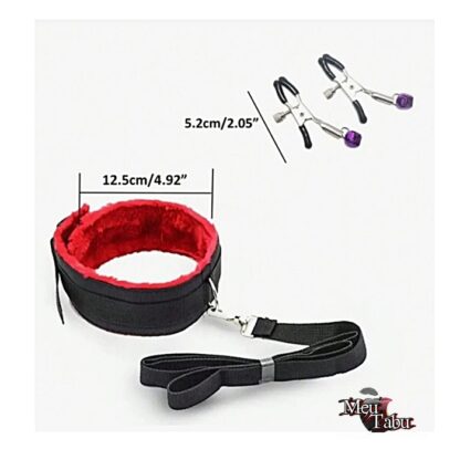 Kit BDSM 7 peças vermelho meutabu