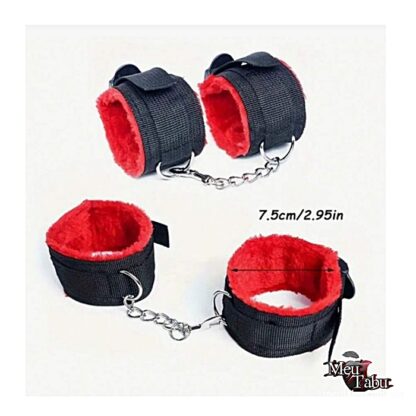 Kit BDSM 7 peças vermelho meutabu