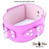 Coleira de cachorinha rosa