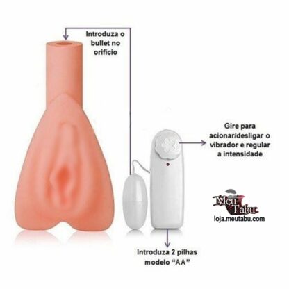 Vagina em cyberskin com vibro meutabu.com