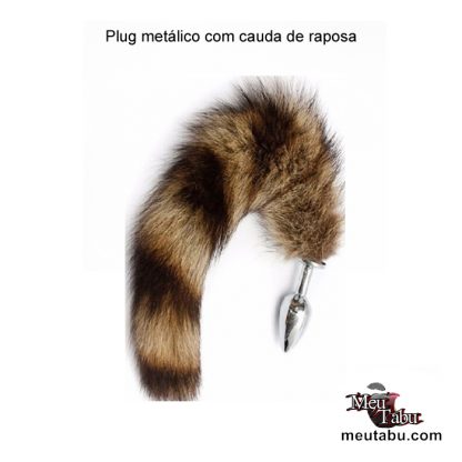 Plug metálico com cauda de raposa meutabu.com