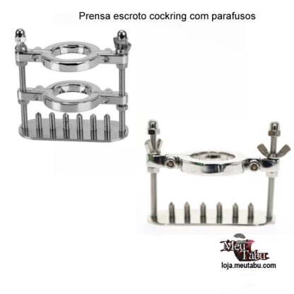 Prensa escroto cockring com parafusos meutabu.com