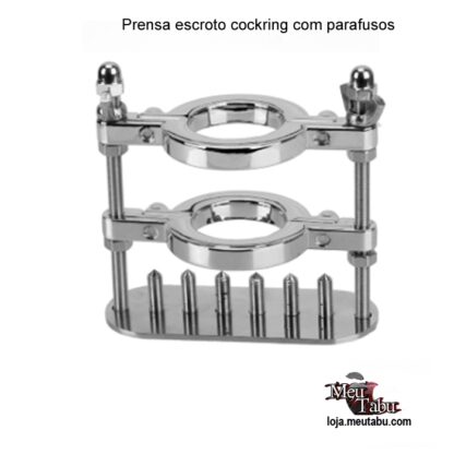 Prensa escroto cockring com parafusos meutabu.com