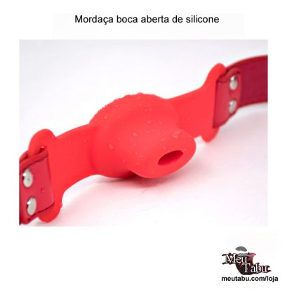 Mordaça boca aberta de silicone