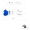 Plug vidro coracão azul - Image 4