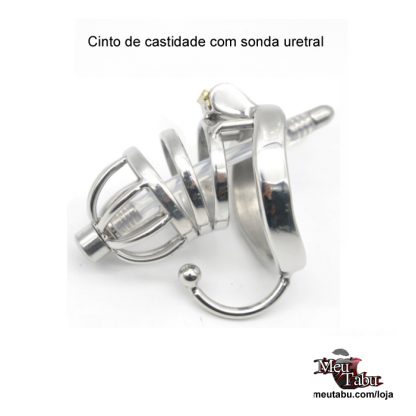 Cinto de castidade com sonda uretral