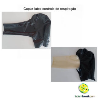 Capuz latex controle de respiração