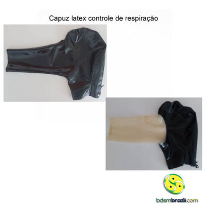 Capuz latex controle de respiração