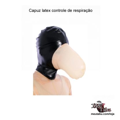 Capuz latex controle de respiração