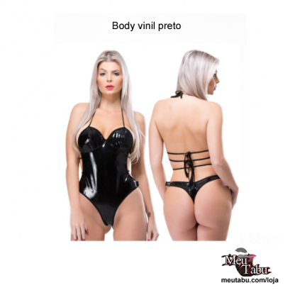 Body vinil preto Sexy Fantasy