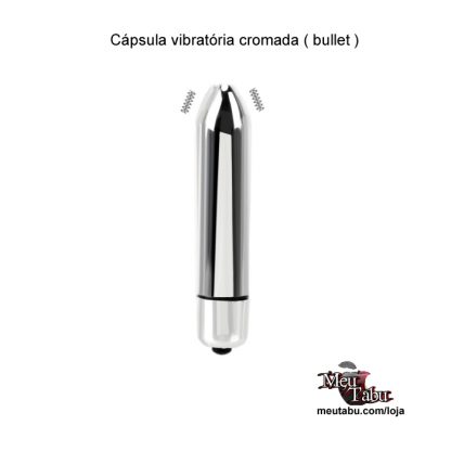 Cápsula vibratória cromada ( bullet )