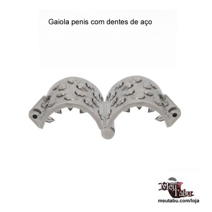 Gaiola penis com dentes de aço cbt