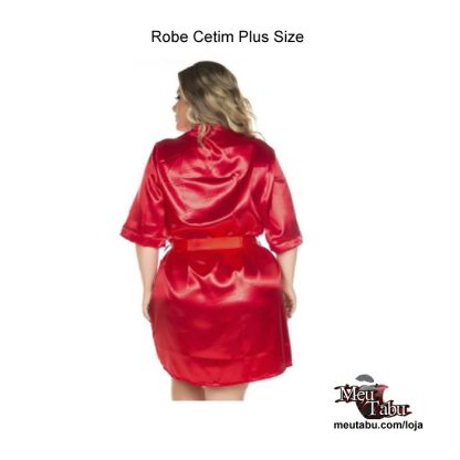 Robe Cetim Plus Size