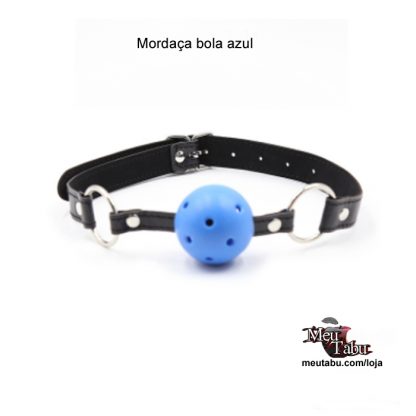 Mordaça bola azul meutabu