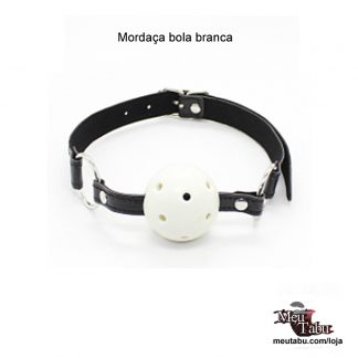 Mordaça bola branca meutabu