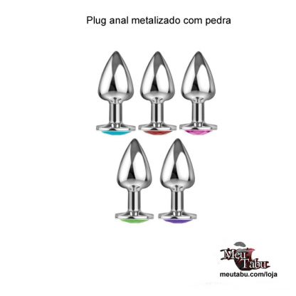 Plug anal metalizado com pedra