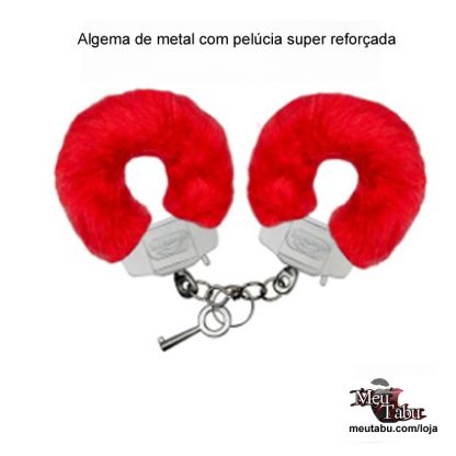 Algema de metal com pelúcia super reforçada