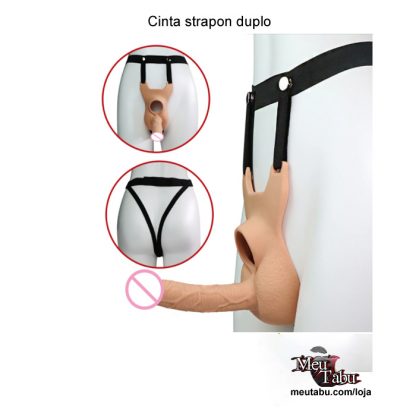 Cinta strapon duplo ajustável.