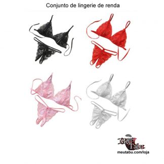 Conjunto de lingerie de renda