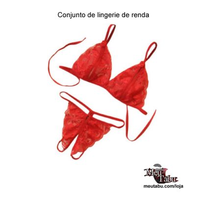 Conjunto de lingerie de renda