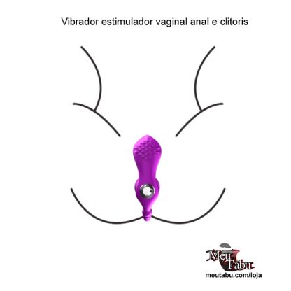 Vibrador estimulador vaginal anal e clitoris com controle remoto sem fio.