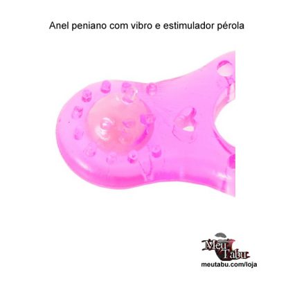 Anel peniano com vibro e estimulador pérola