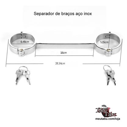 Separador de braços aço inox meutabu