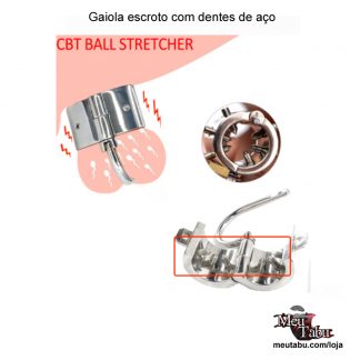 Gaiola escroto com dentes de aço